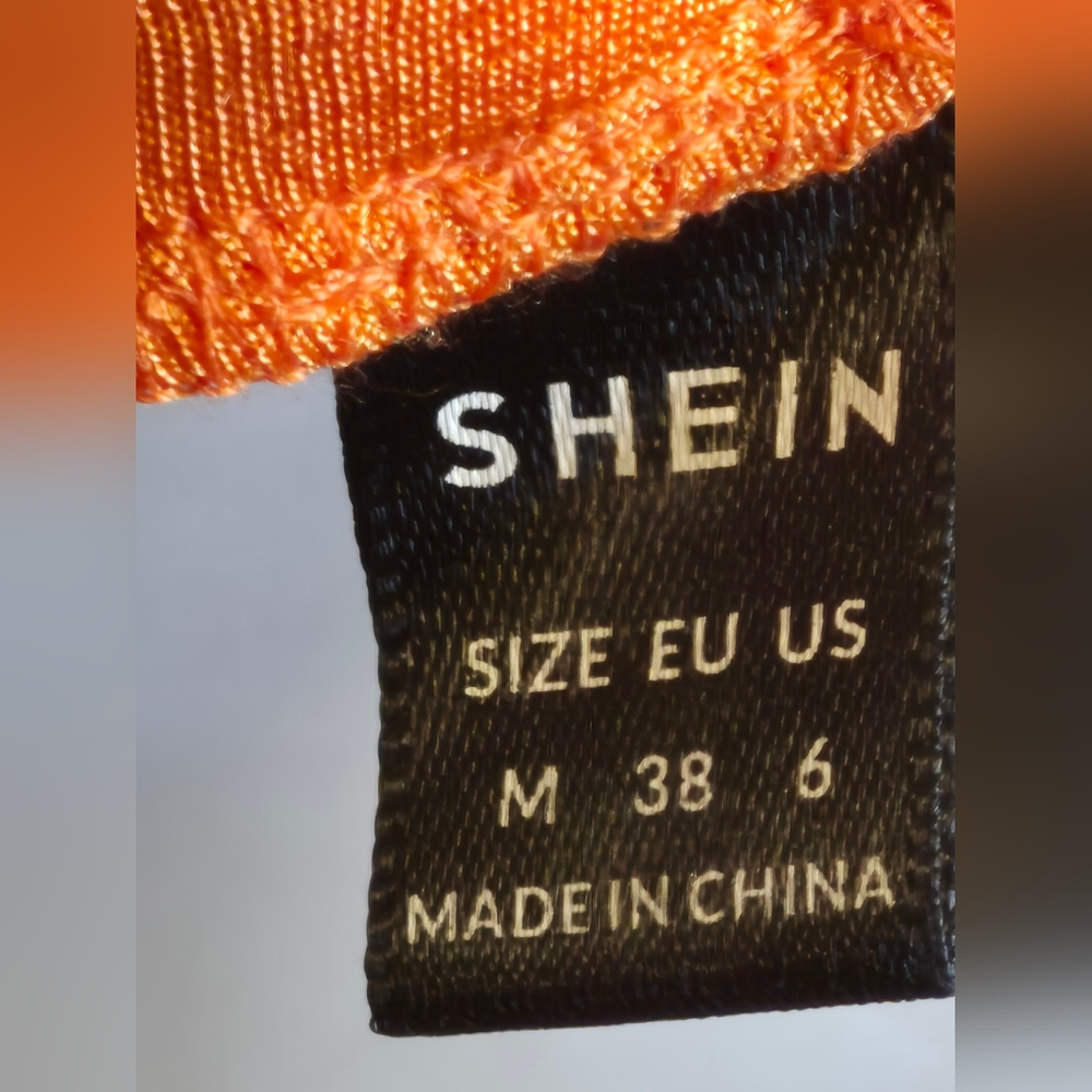 SHEIN Vibrant Orange Strapless Top - Picture 3 of 14